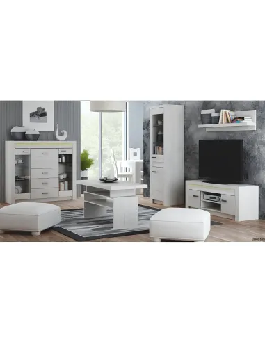 Dulap de colț INFINITY I-14 pentru dormitor/hol 90/106x192x58/42 cm PAL melaminat frasin alb | MobilaOK