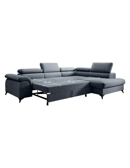 Set Canapea Extensibilă PONY ROH, Living, 275x205 cm, Whisper 15, KONDELA | MobilaOK