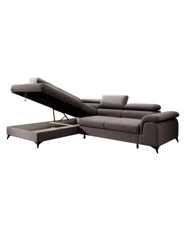 Canapea extensibilă PONY ROH, living, 275x205 cm, Whisper 05, picioare metal | MobilaOK