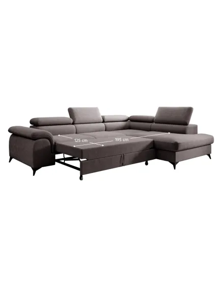 Canapea extensibilă PONY ROH, living, 275x205 cm, Whisper 100k cicluri | MobilaOK
