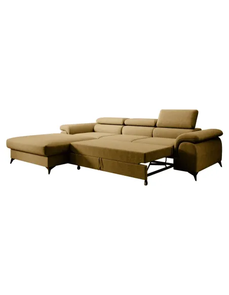 Canapea extensibilă HORTY ROH, living, 275x205 cm, Whisper 10, picioare metal | MobilaOK
