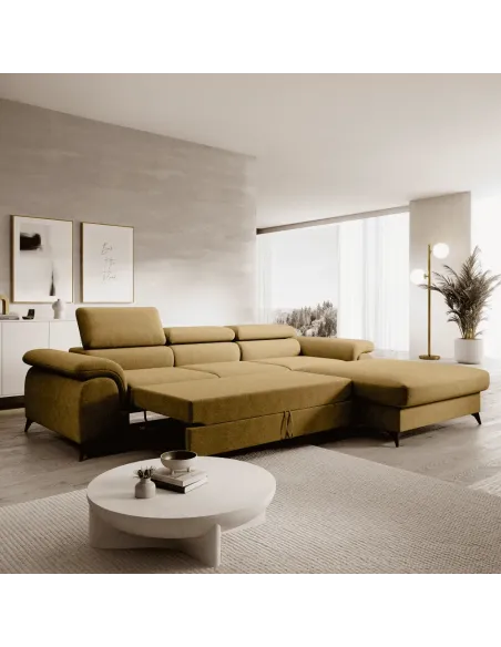 Canapea extensibilă HORTY ROH, living, 275x205 cm, PAL, KONDELA | MobilaOK