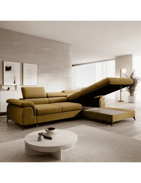 Canapea extensibilă HORTY ROH, living, 275x205 cm, PAL, KONDELA | MobilaOK