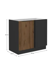 Dulap inferior MENZO, bucatarie, 90x52x82 cm, PAL melaminat | MobilaOK 2