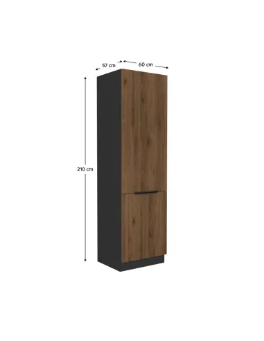 Dulap, MENZO 60 DK-210 2F, bucătărie/hol, 60x57x210 cm, PAL melaminat | MobilaOK