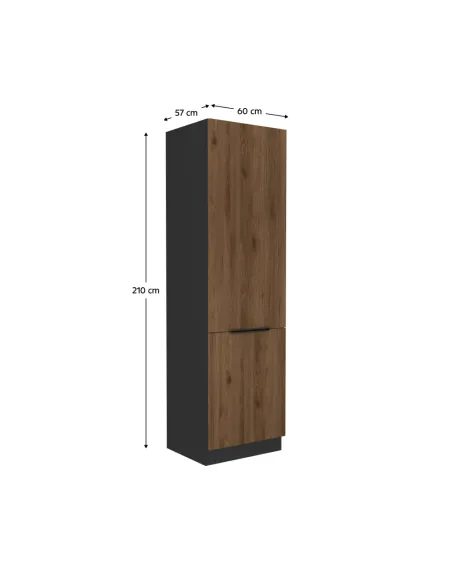 Dulap, MENZO 60 DK-210 2F, bucătărie/hol, 60x57x210 cm, PAL melaminat | MobilaOK