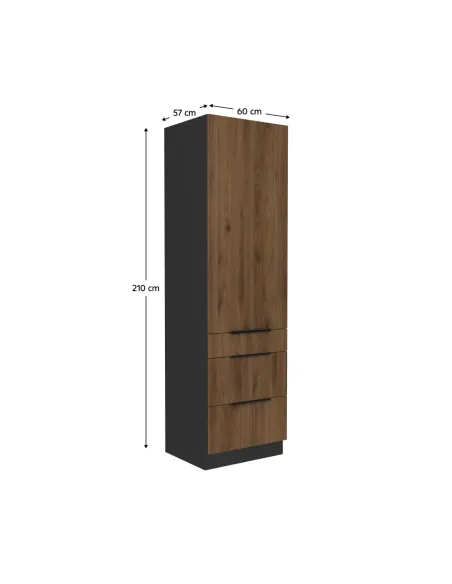 Dulap înalt MENZO, dormitor/hol, 60x57x210 cm, PAL melaminat | MobilaOK