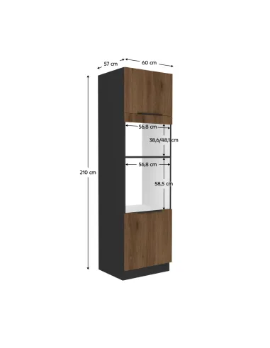 Dulap înalt MENZO, bucătărie, 60x57x210 cm, PAL melaminat | MobilaOK
