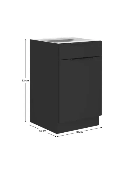 Dulap inferior, SIBER, bucatarie, 50x52x82 cm, PAL melaminat | MobilaOK