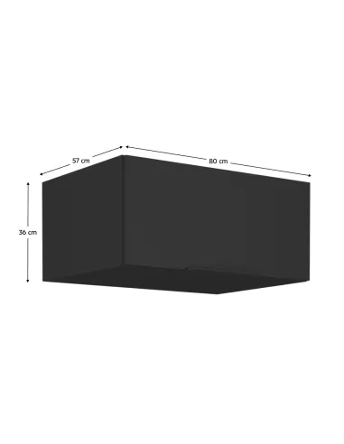 Dulap Superior (corp suspendat), SIBER, dormitor/hol/living, 80x57x36 cm, PAL melaminat | MobilaOK