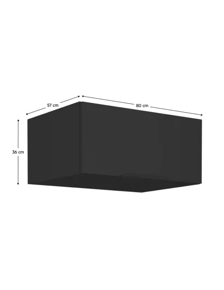 Dulap Superior (corp suspendat), SIBER, dormitor/hol/living, 80x57x36 cm, PAL melaminat | MobilaOK