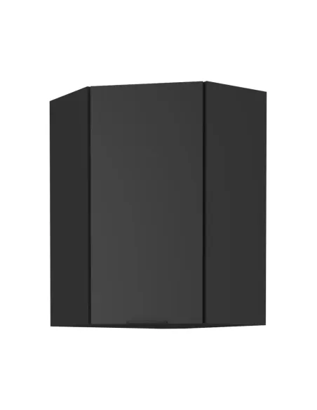 Dulap de colţ superior, negru, SIBER 60x60 GN-90 1F | MobilaOK