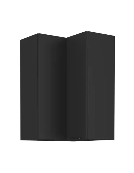 Dulap de colţ superior, negru, SIBER 60x60 GN-90 2F | MobilaOK