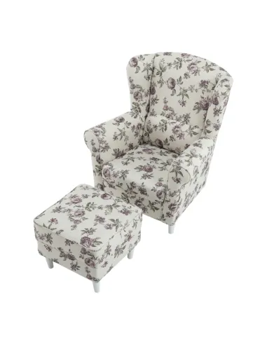 Fotoliu ASTRID, living, 86x105x82 cm, material textil, picioare lemn | MobilaOK