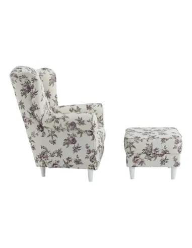 Fotoliu ASTRID, living, 86x105x82 cm, material textil, picioare lemn | MobilaOK