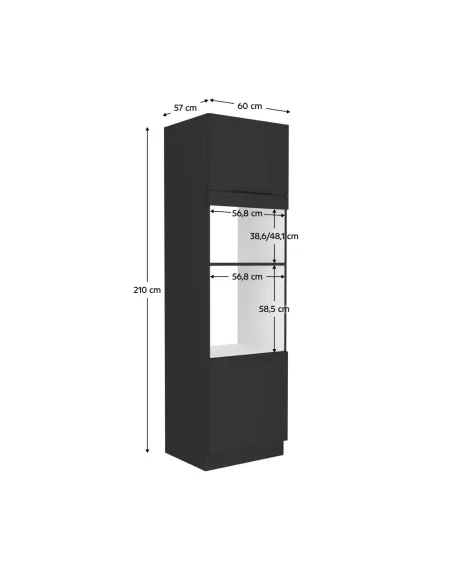 Dulap înalt LULA pentru bucătărie, 60x57x210 cm, PAL melaminat | MobilaOK