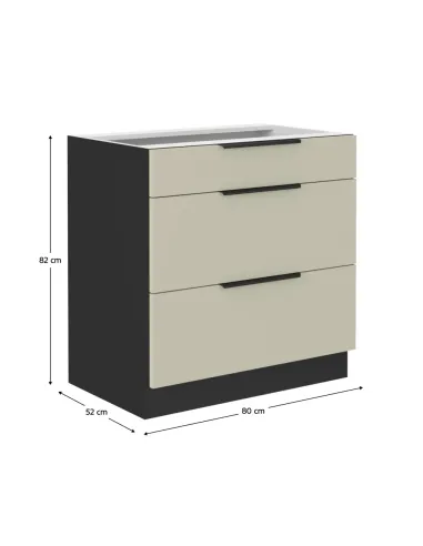 Dulap baie, ARAKA, 80x52x82 cm, PAL melaminat | MobilaOK