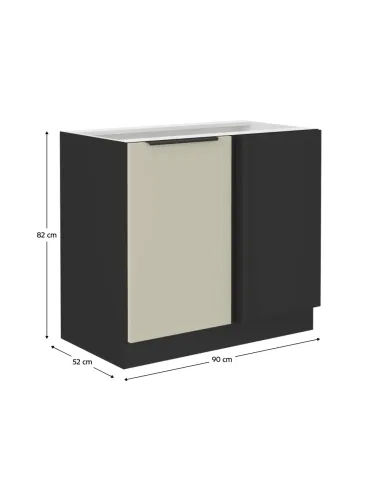 Dulap inferior, ARAKA, bucătărie, 90x52x82 cm, PAL melaminat | MobilaOK