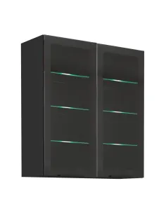 Dulap Superior (corp suspendat), ARAKA/MENZO/SIBER, dormitor/living, 80x31x90 cm, PAL melaminat și sticlă | MobilaOK