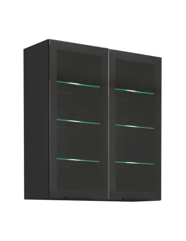 Dulap Superior (corp suspendat), ARAKA/MENZO/SIBER, dormitor/living, 80x31x90 cm, PAL melaminat și sticlă | MobilaOK