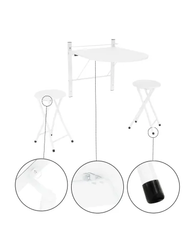 Set Dining AMADEO, bucătărie/hol, 80x60x75 cm, MDF și metal | MobilaOK