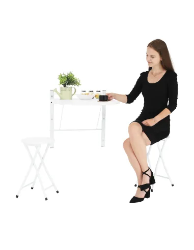 Set Dining AMADEO, bucătărie/hol, 80x60x75 cm, MDF și metal | MobilaOK