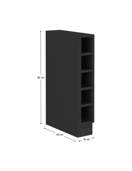 Dulap, ARAKA/MENZO/SIBER, bucatarie/baie, 15x50x82 cm, PAL melaminat | MobilaOK