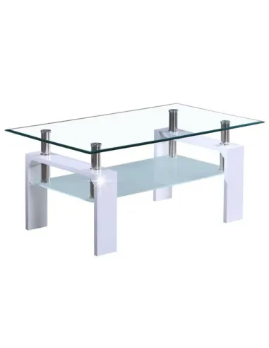 Măsuță de cafea LIBOR 2 NEW living 100x42x60 cm PAL, sticlă securizată | MobilaOK