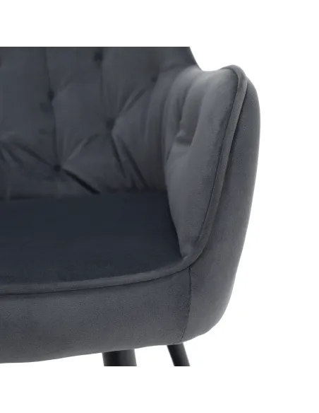 Fotoliu VERIO, living/dormitor/birou, 58.5x62x81 cm, Velvet gri | MobilaOK