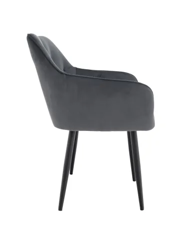 Fotoliu VERIO, living/dormitor/birou, 58.5x62x81 cm, Velvet gri | MobilaOK