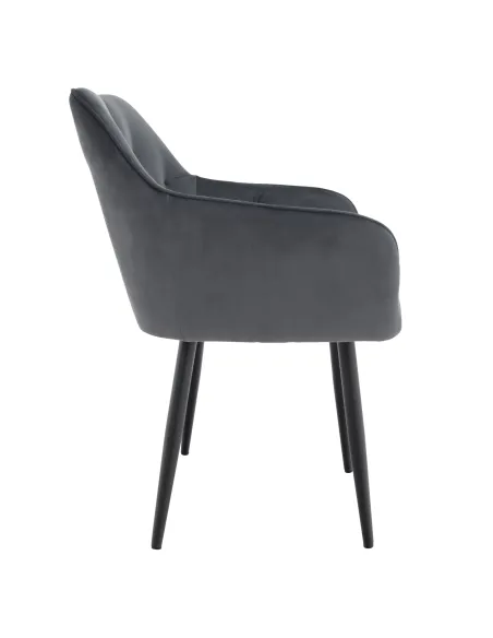 Fotoliu VERIO, living/dormitor/birou, 58.5x62x81 cm, Velvet gri | MobilaOK