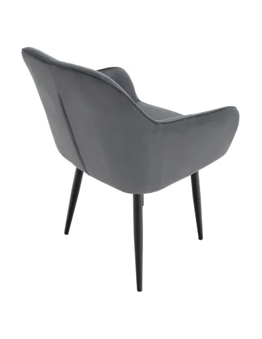 Fotoliu VERIO, living/dormitor/birou, 58.5x62x81 cm, Velvet gri | MobilaOK