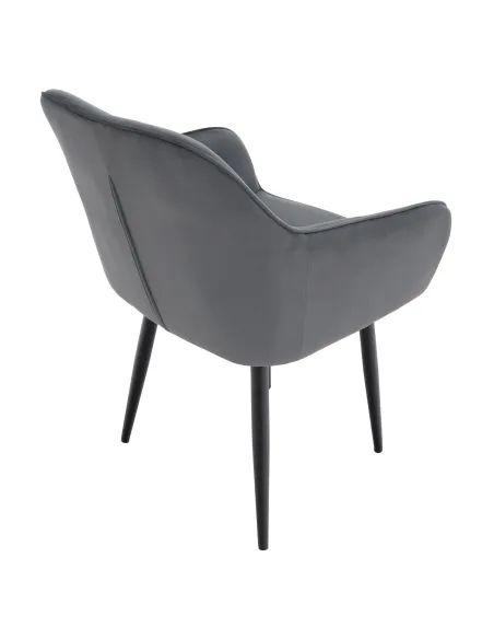 Fotoliu VERIO, living/dormitor/birou, 58.5x62x81 cm, Velvet gri | MobilaOK