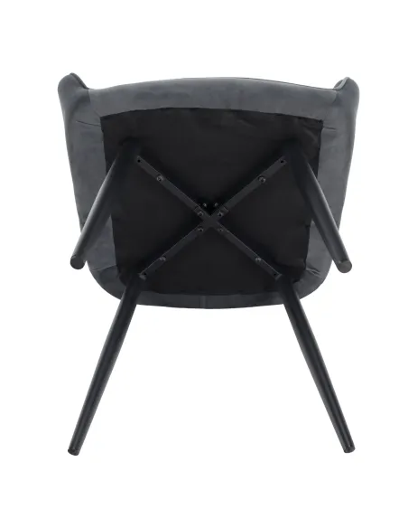 Fotoliu VERIO, living/dormitor/birou, 58.5x62x81 cm, Velvet gri | MobilaOK