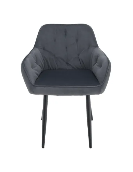 Fotoliu VERIO, living/dormitor/birou, 58.5x62x81 cm, Velvet gri | MobilaOK