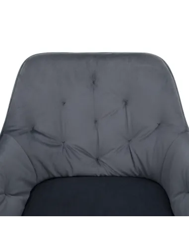Fotoliu VERIO, living/dormitor/birou, 58.5x62x81 cm, Velvet gri | MobilaOK