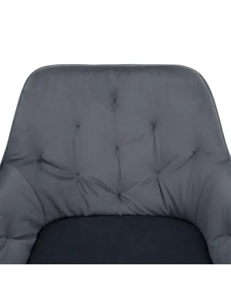 Fotoliu VERIO, living/dormitor/birou, 58.5x62x81 cm, Velvet gri | MobilaOK