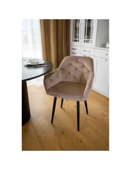 Fotoliu VERIO, living/dormitor/birou, 58.5x62x81 cm, Ţesătură Bluvel 28metal | MobilaOK