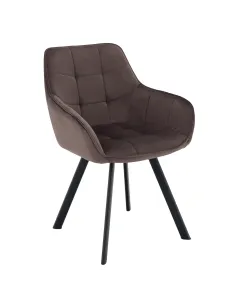 Scaun KONDELA, birou/living, 58.5x62x84.5 cm, structură metalică și țesătură Bluvel 38 | MobilaOK