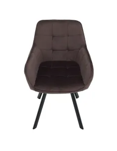 Scaun KONDELA, birou/living, 58.5x62x84.5 cm, structură metalică și țesătură Bluvel 38 | MobilaOK 2
