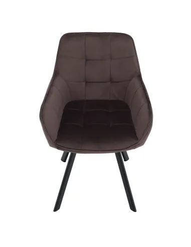 Scaun KONDELA, birou/living, 58.5x62x84.5 cm, structură metalică și țesătură Bluvel 38 | MobilaOK