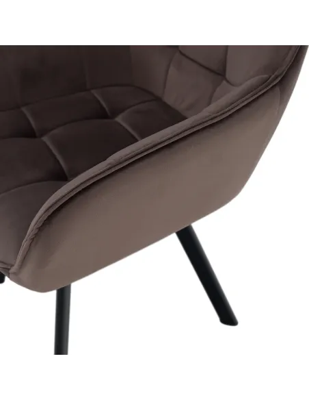 Scaun KONDELA, birou/living, 58.5x62x84.5 cm, structură metalică și țesătură Bluvel 38 | MobilaOK