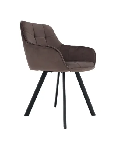 Scaun KONDELA, birou/living, 58.5x62x84.5 cm, structură metalică și țesătură Bluvel 38 | MobilaOK