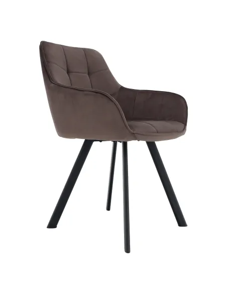 Scaun KONDELA, birou/living, 58.5x62x84.5 cm, structură metalică și țesătură Bluvel 38 | MobilaOK