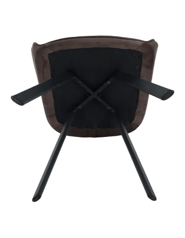 Scaun KONDELA, birou/living, 58.5x62x84.5 cm, structură metalică și țesătură Bluvel 38 | MobilaOK