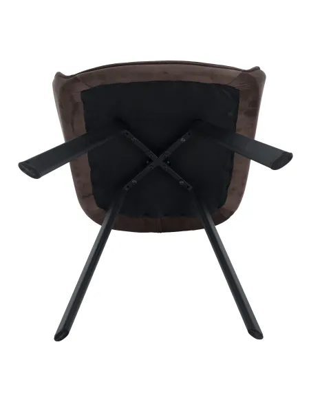 Scaun KONDELA, birou/living, 58.5x62x84.5 cm, structură metalică și țesătură Bluvel 38 | MobilaOK