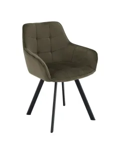 Scaun, PETIN, living/birou, 58.5x62x84.5 cm, Metal si Tesatura Bluvel 77 | MobilaOK
