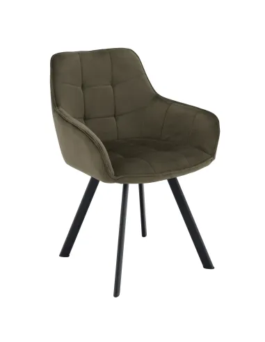 Scaun, PETIN, living/birou, 58.5x62x84.5 cm, Metal si Tesatura Bluvel 77 | MobilaOK