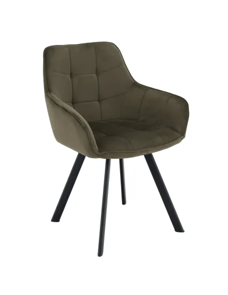 Scaun, PETIN, living/birou, 58.5x62x84.5 cm, Metal si Tesatura Bluvel 77 | MobilaOK