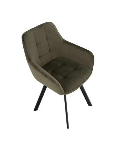 Scaun, PETIN, living/birou, 58.5x62x84.5 cm, Metal si Tesatura Bluvel 77 | MobilaOK